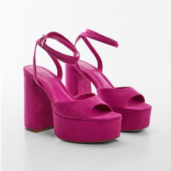MANGO Platform ankle-cuff sandals Size 6 NEW WITH TAG! - Picture 1 of 10